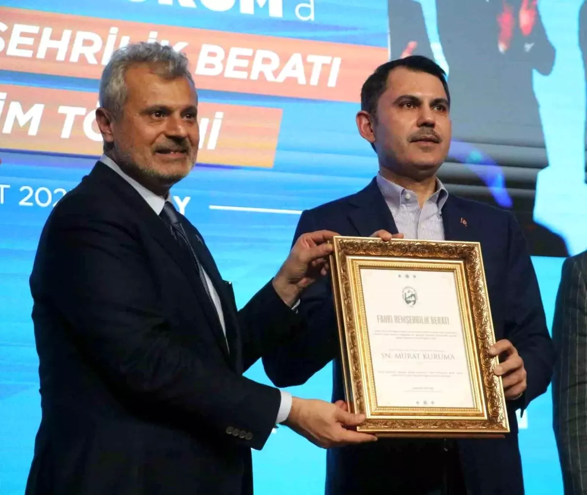 Bakan Kurum'a Hatay'da Fahri Hemşehrilik Beratı Töreni